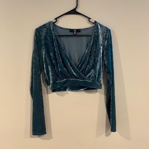 Velvet Cropped Top